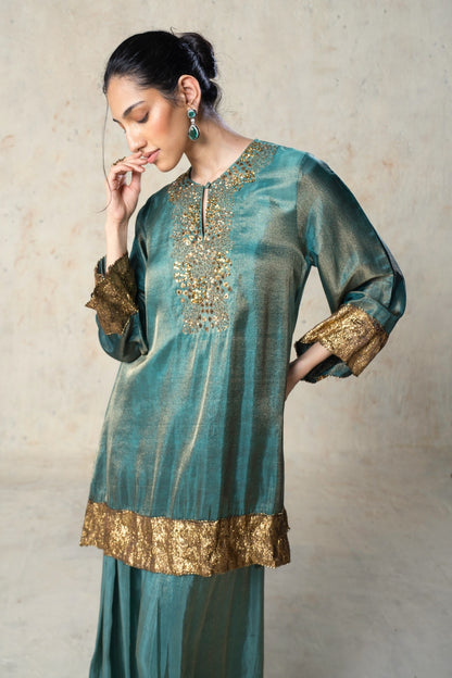 Green Sharara Set