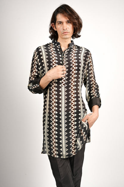 Zahra Rolled Up Sleeve Kurta