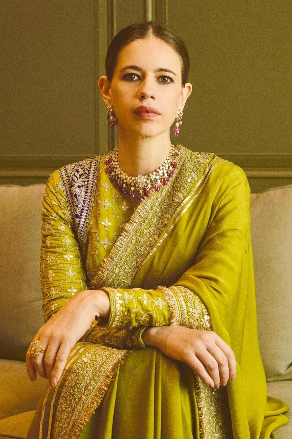Kalki Koechlin in Nizaam Saree Set