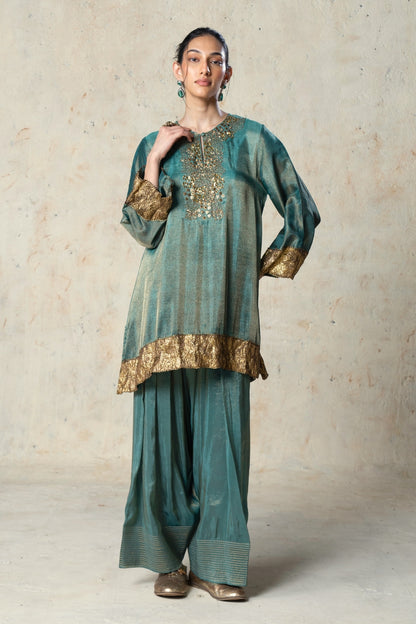 Green Sharara Set