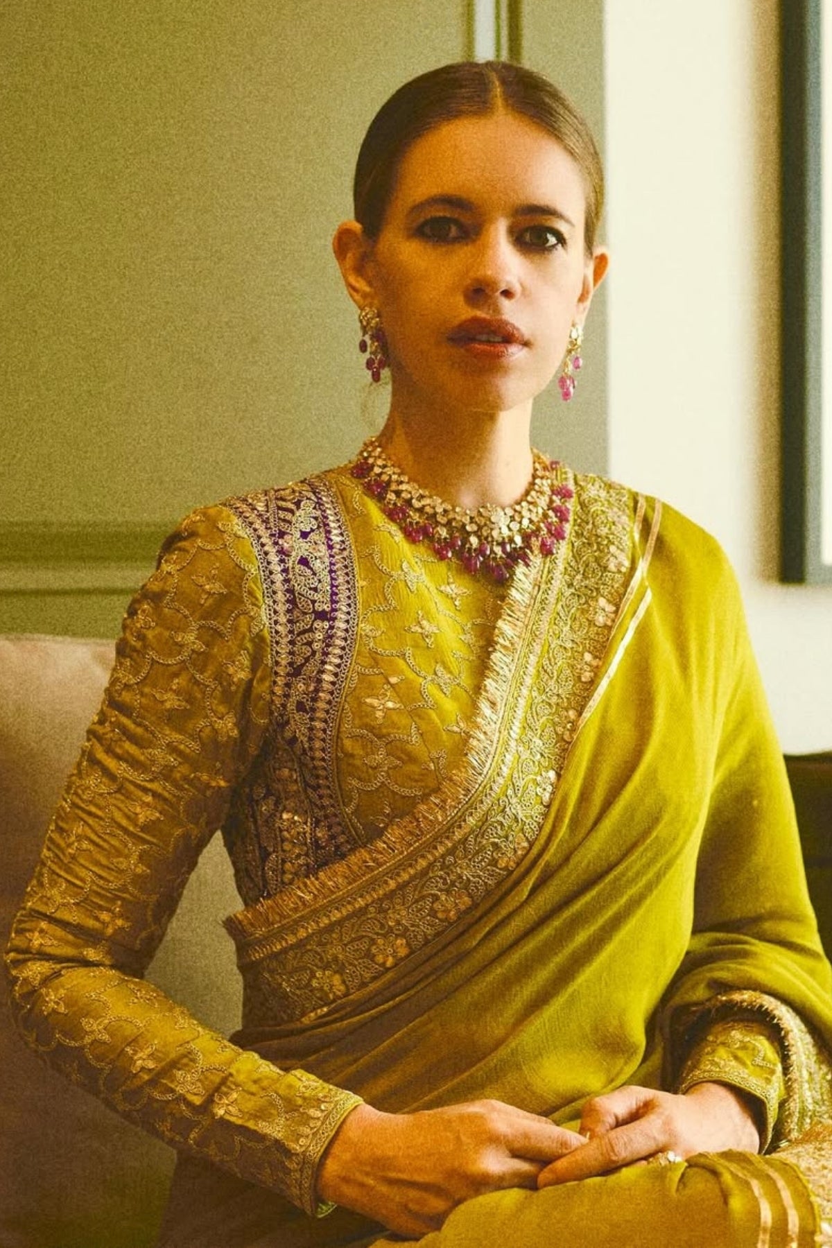 Kalki Koechlin in Nizaam Saree Set