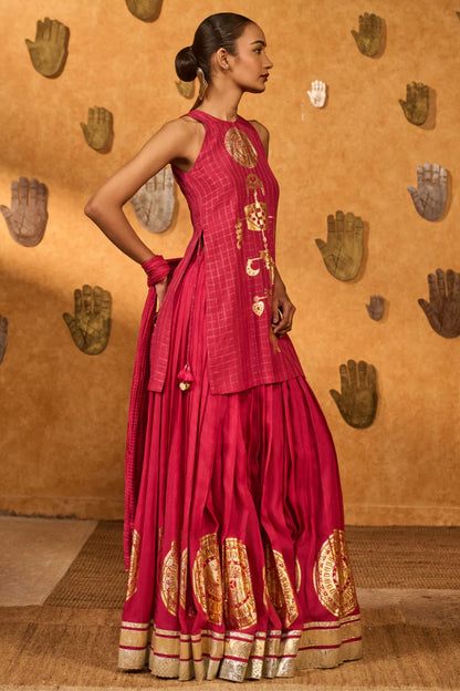 Raspberry Moonfish Skirt Set