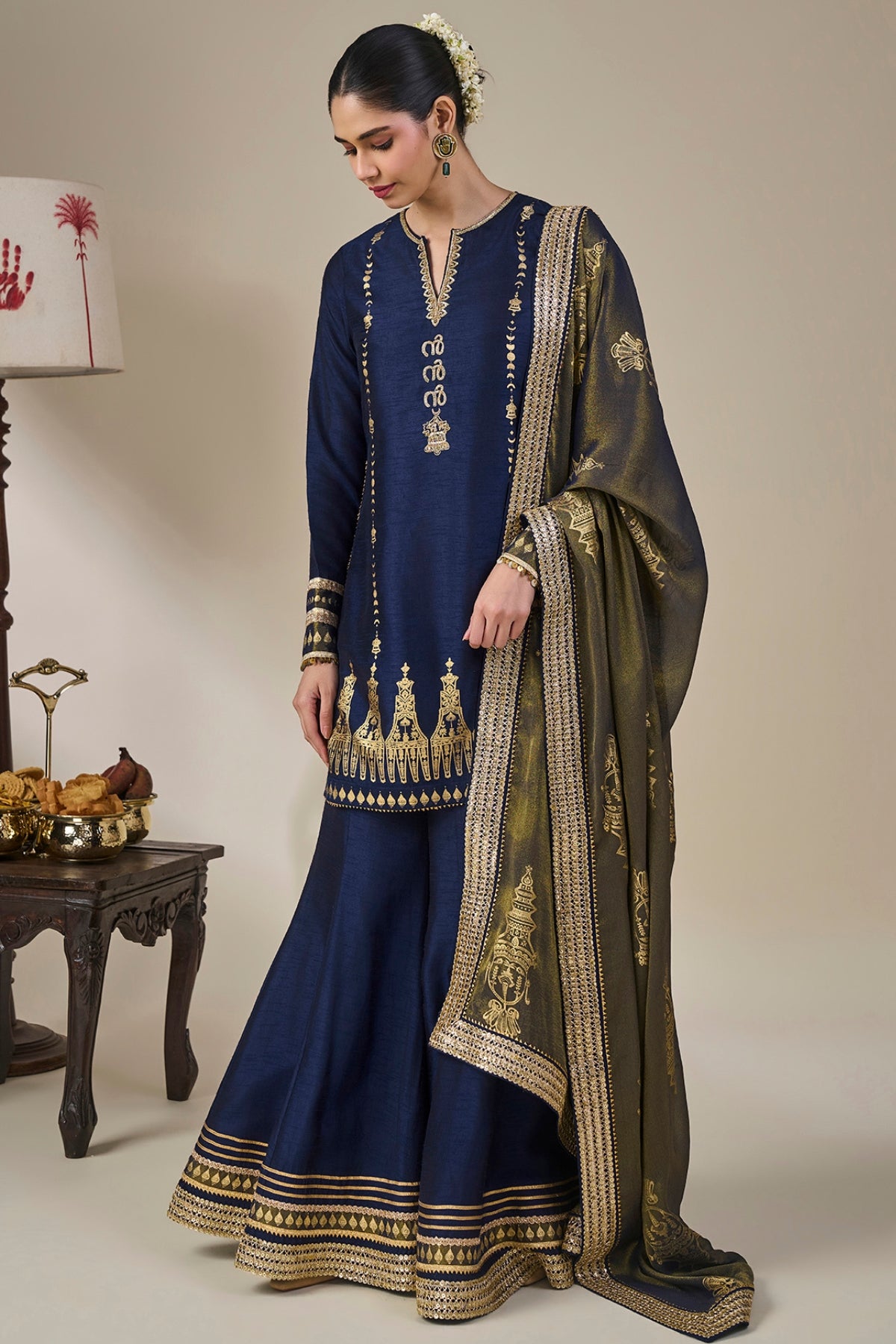 Blue Heirloom Moonfall Sharara Set