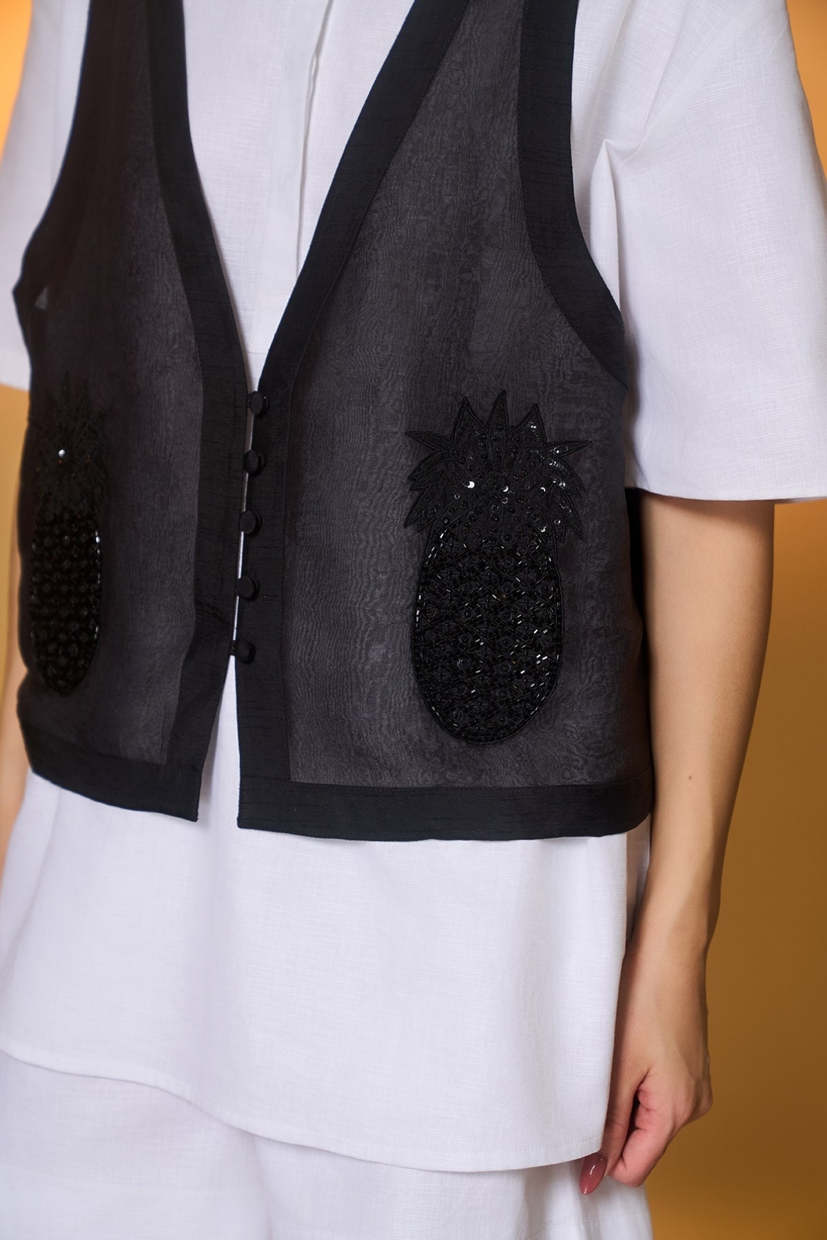 Black Pine-Code Embroidered Co-Ord Set