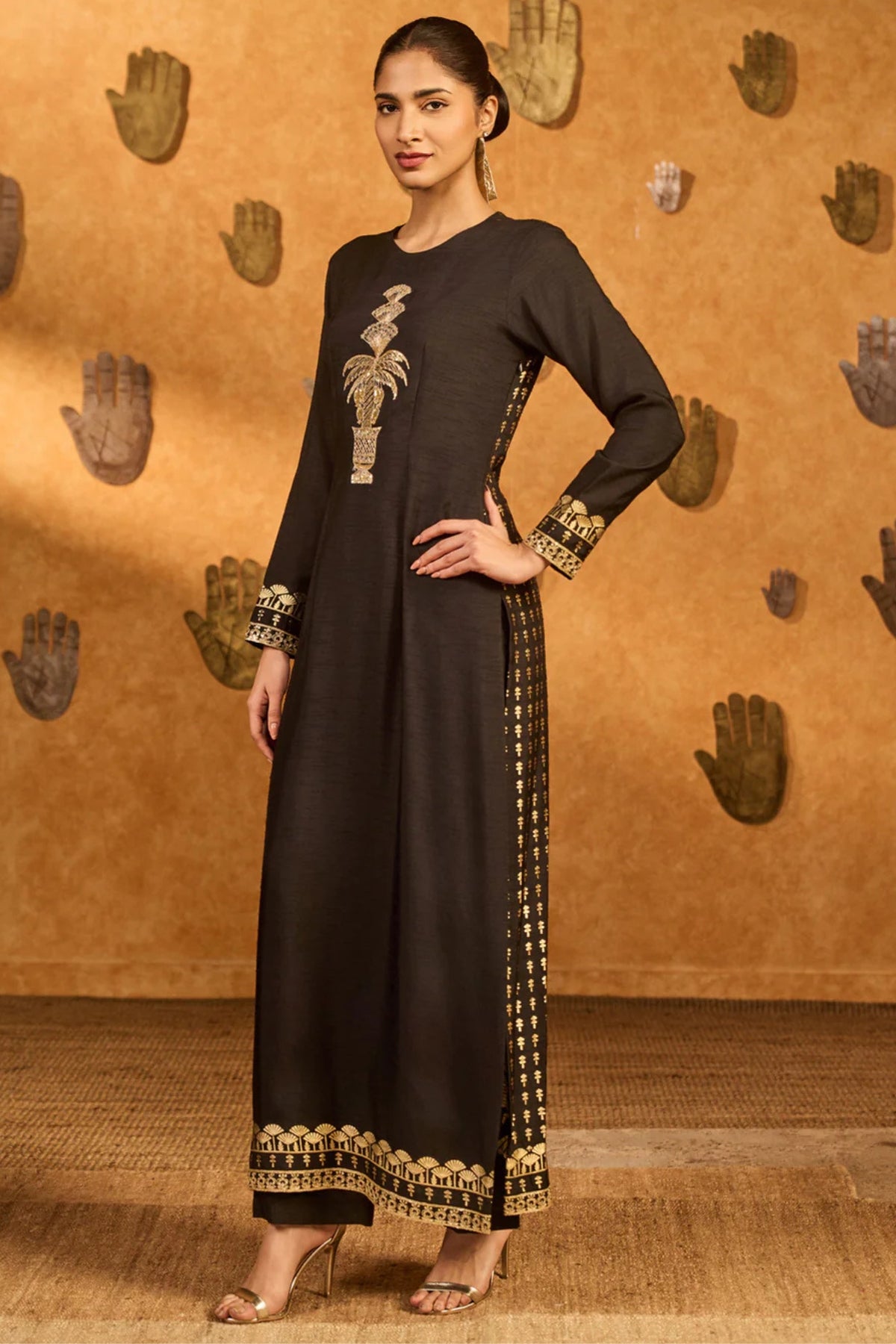 Black Snowlight Kurta Set