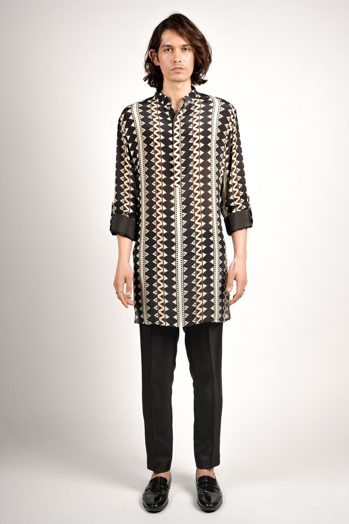 Zahra Rolled Up Sleeve Kurta