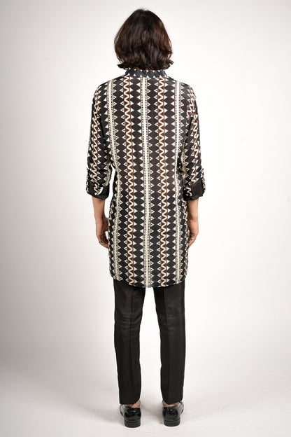 Zahra Rolled Up Sleeve Kurta