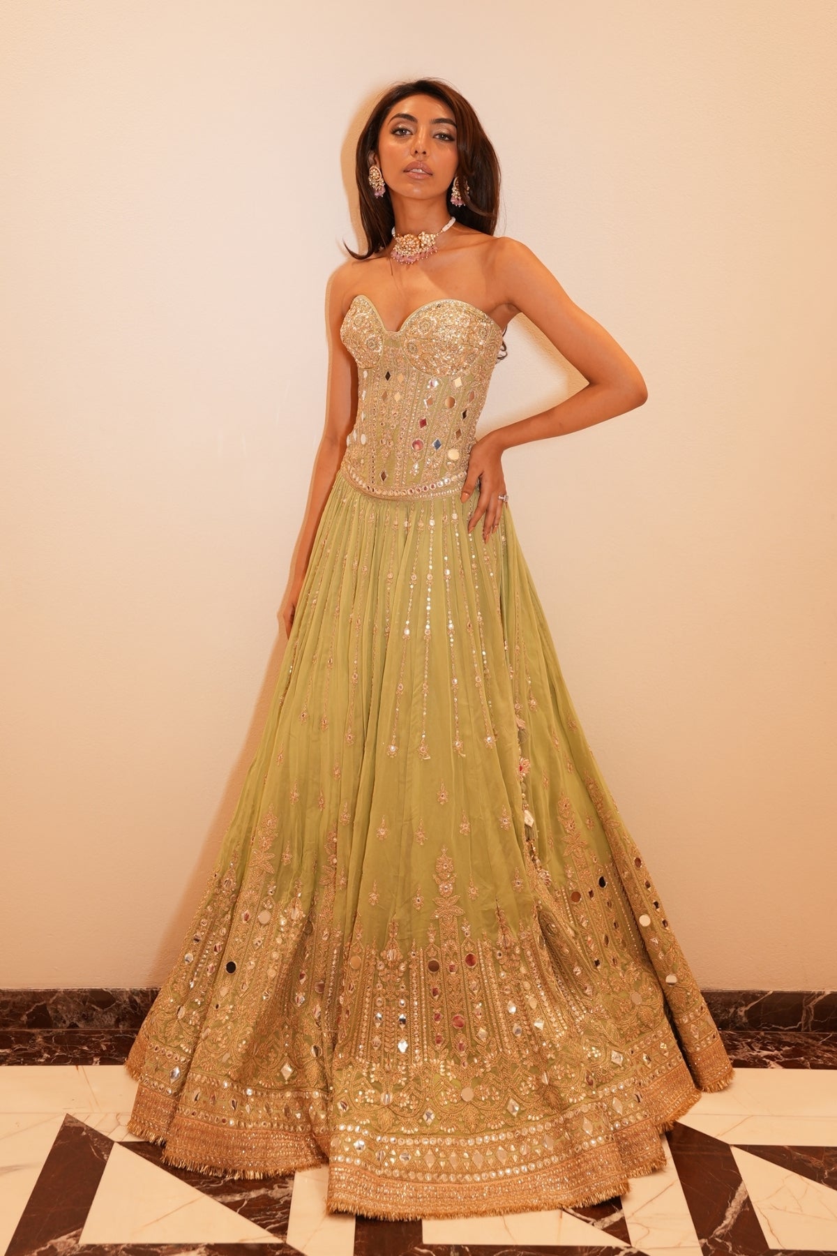 Mallaikaa Chheda in Zivaya Lehenga Set