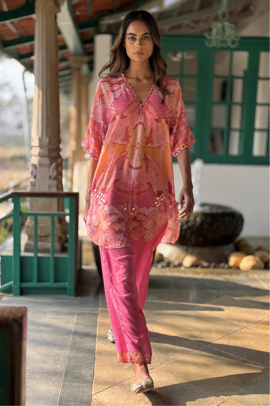 Pink Crepe Co-Ord Set