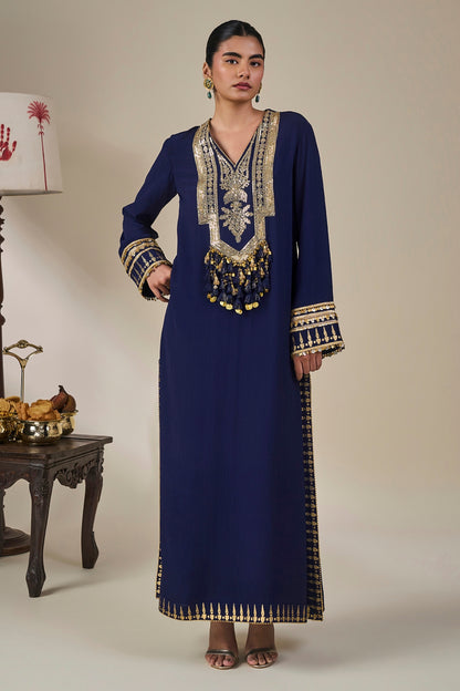 Sapphire Tidal Bloom Kaftan