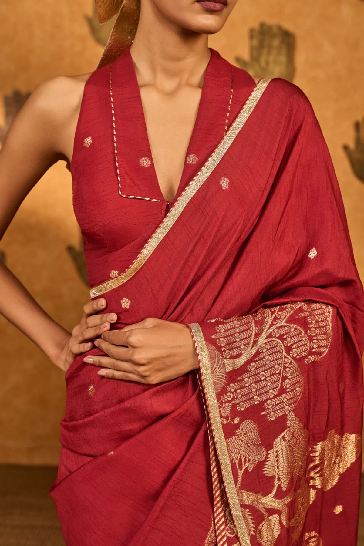 Red Zen Saree
