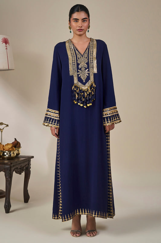 Sapphire Tidal Bloom Kaftan