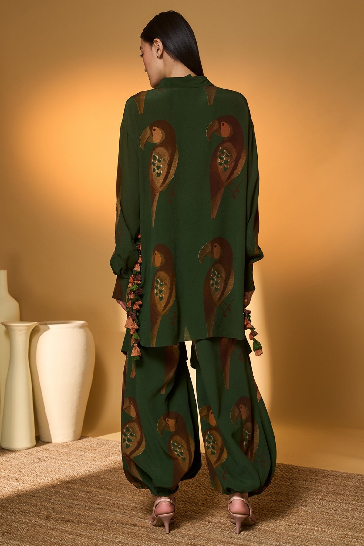 Olive Chirpy Chase Co-Ord Set