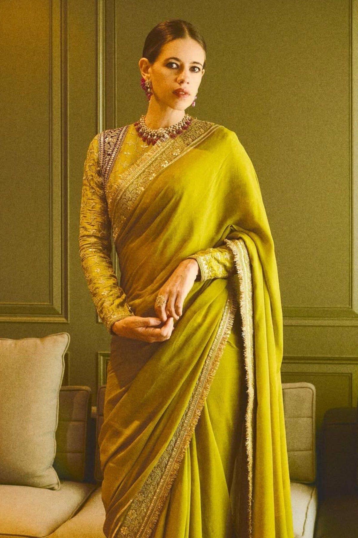 Kalki Koechlin in Nizaam Saree Set