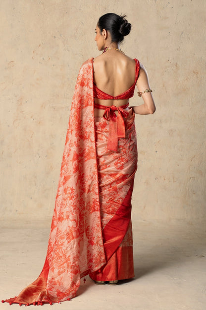 Printed Tissue Saree Set