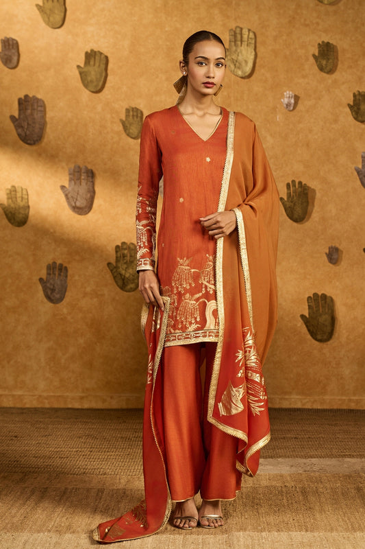 Rust Zen Kurta Set