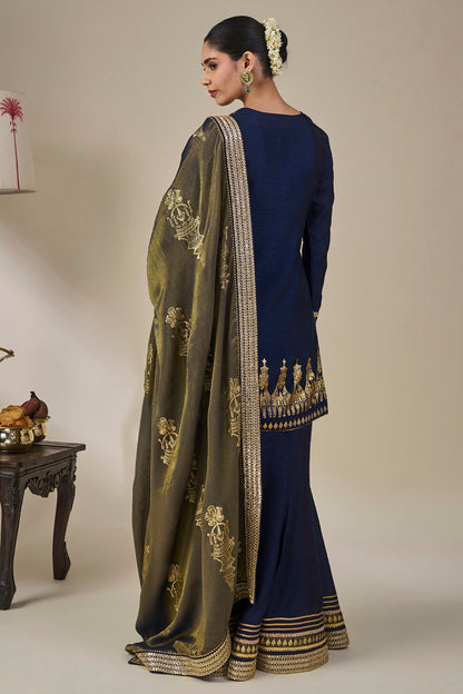 Blue Heirloom Moonfall Sharara Set