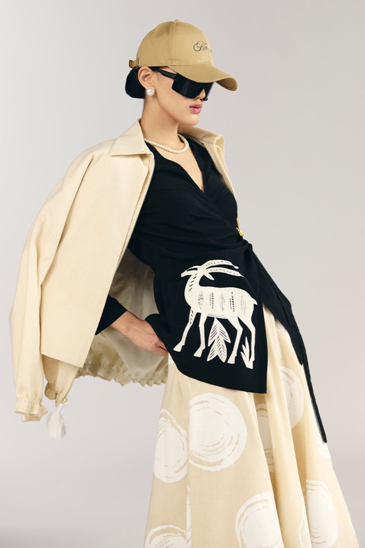 Midnight Stag Skirt Set