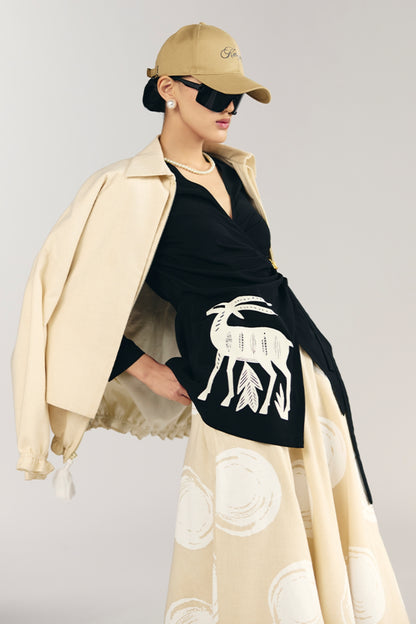 Midnight Stag Skirt Set