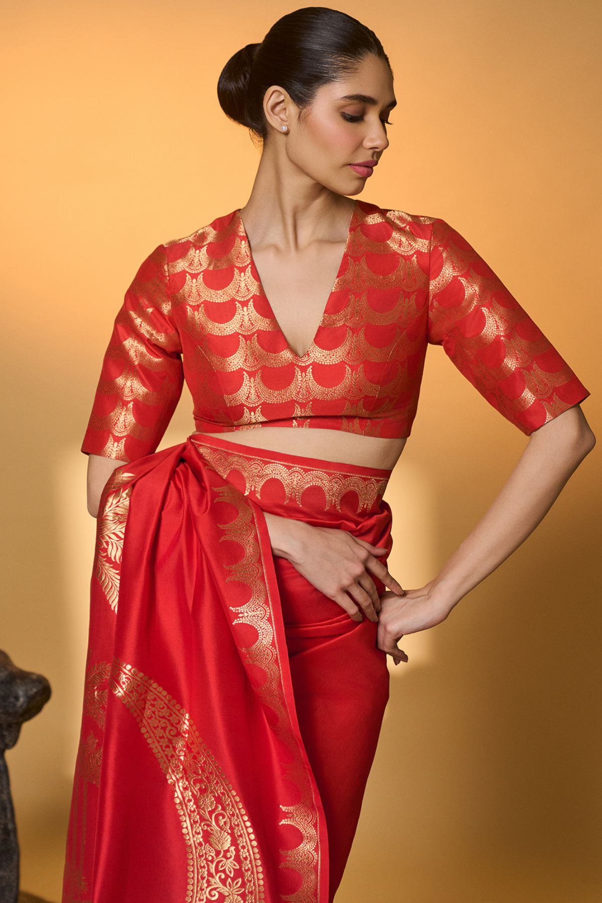 Crimson Tijila Saree