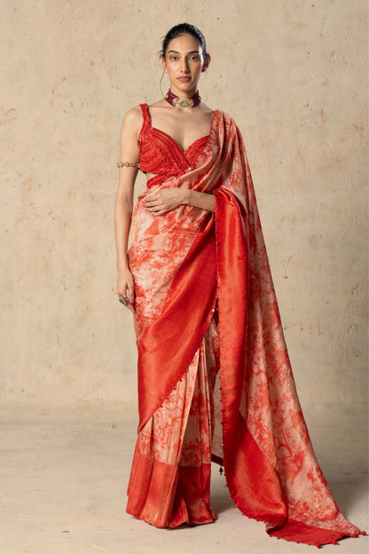 Printed Tissue Saree Set