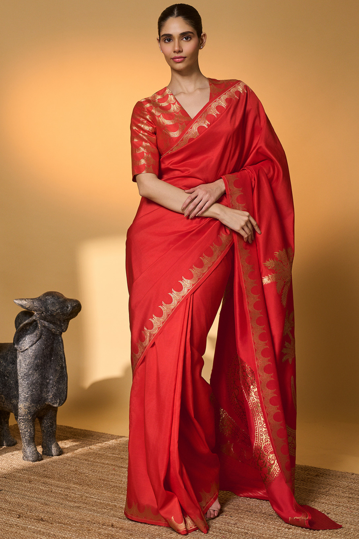 Crimson Tijila Saree