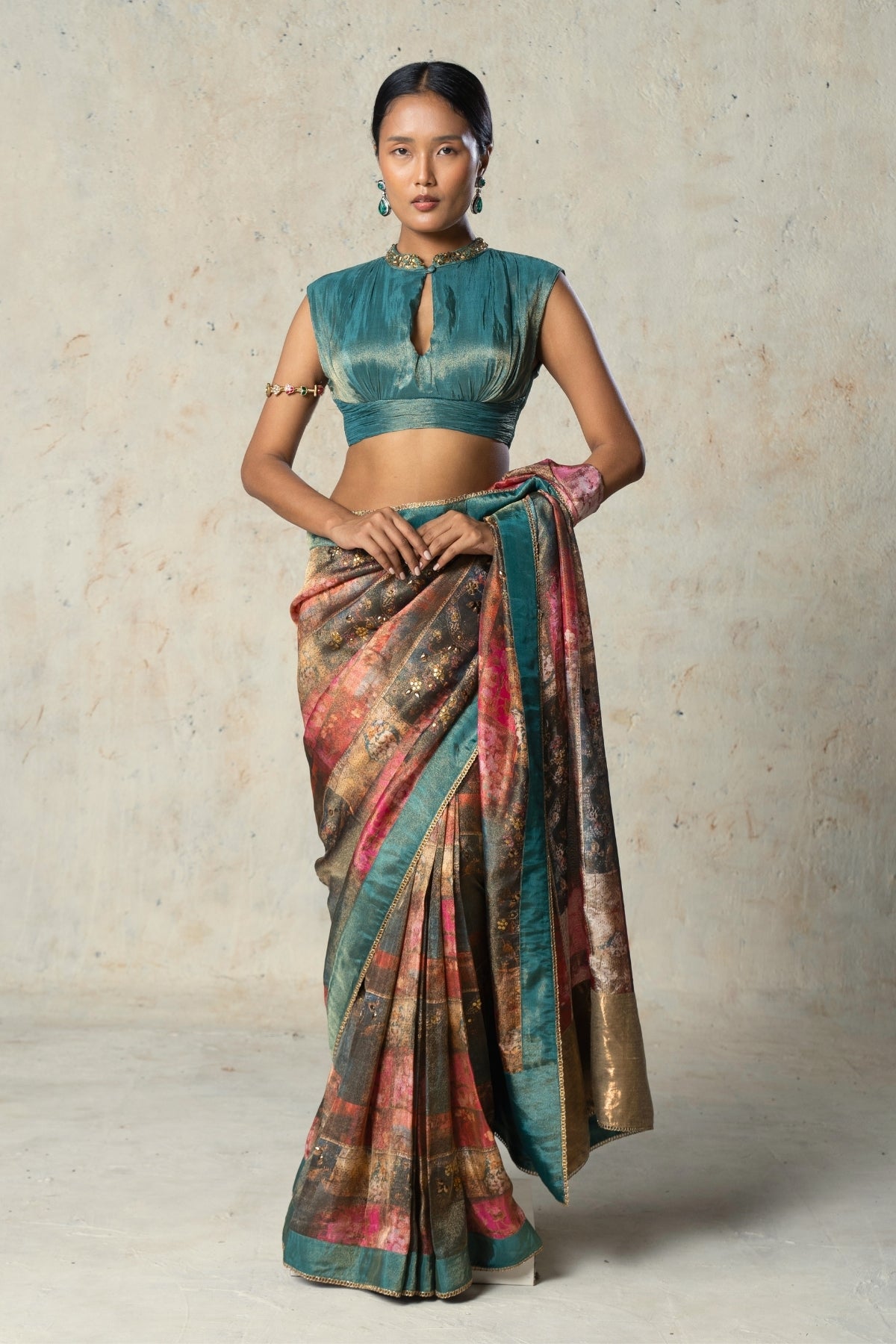 Printed Tissue Yarded Saree