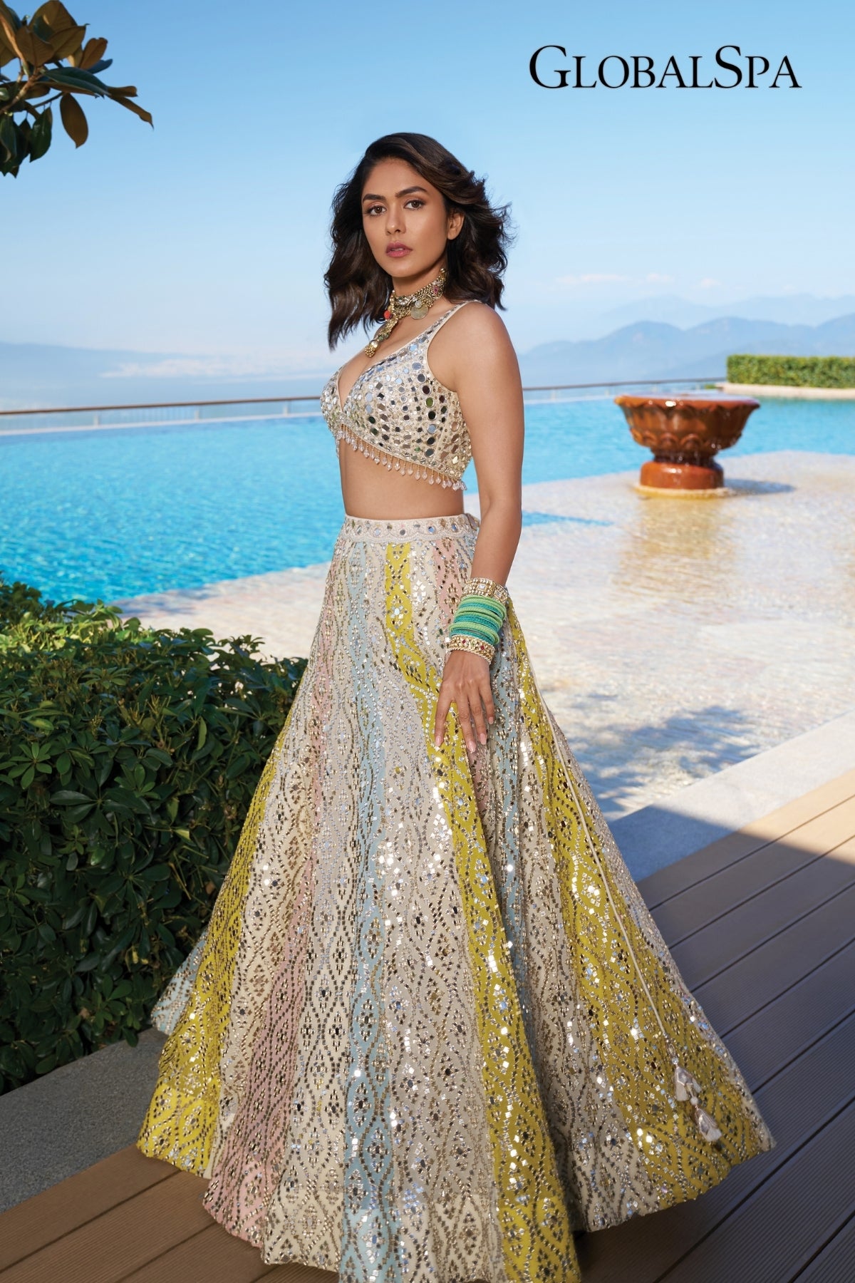 Mrunal Thakur in Ranjeeta Lehenga set