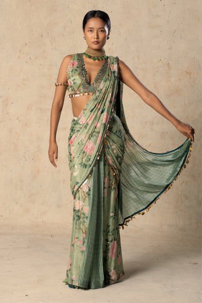 Emerald Aura Saree