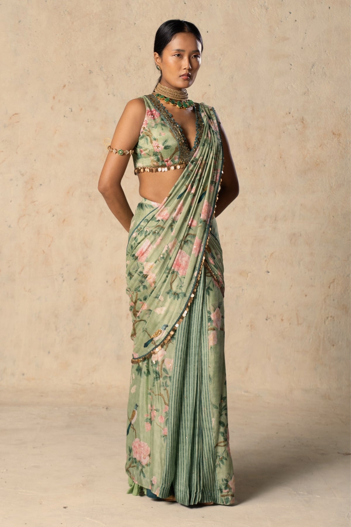 Emerald Aura Saree