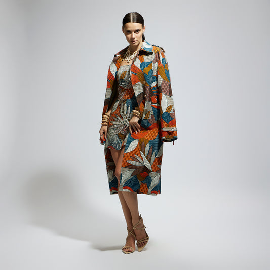 Abstract Trench Coat