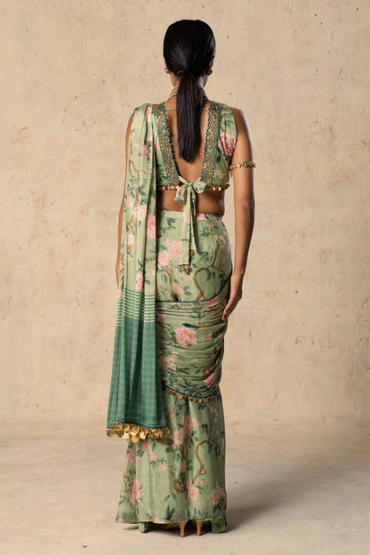 Emerald Aura Saree