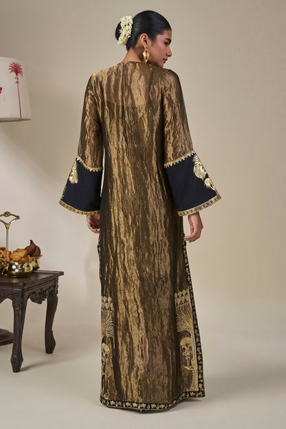 Black Palm Pillar Kaftan