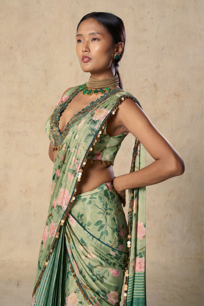 Emerald Aura Saree