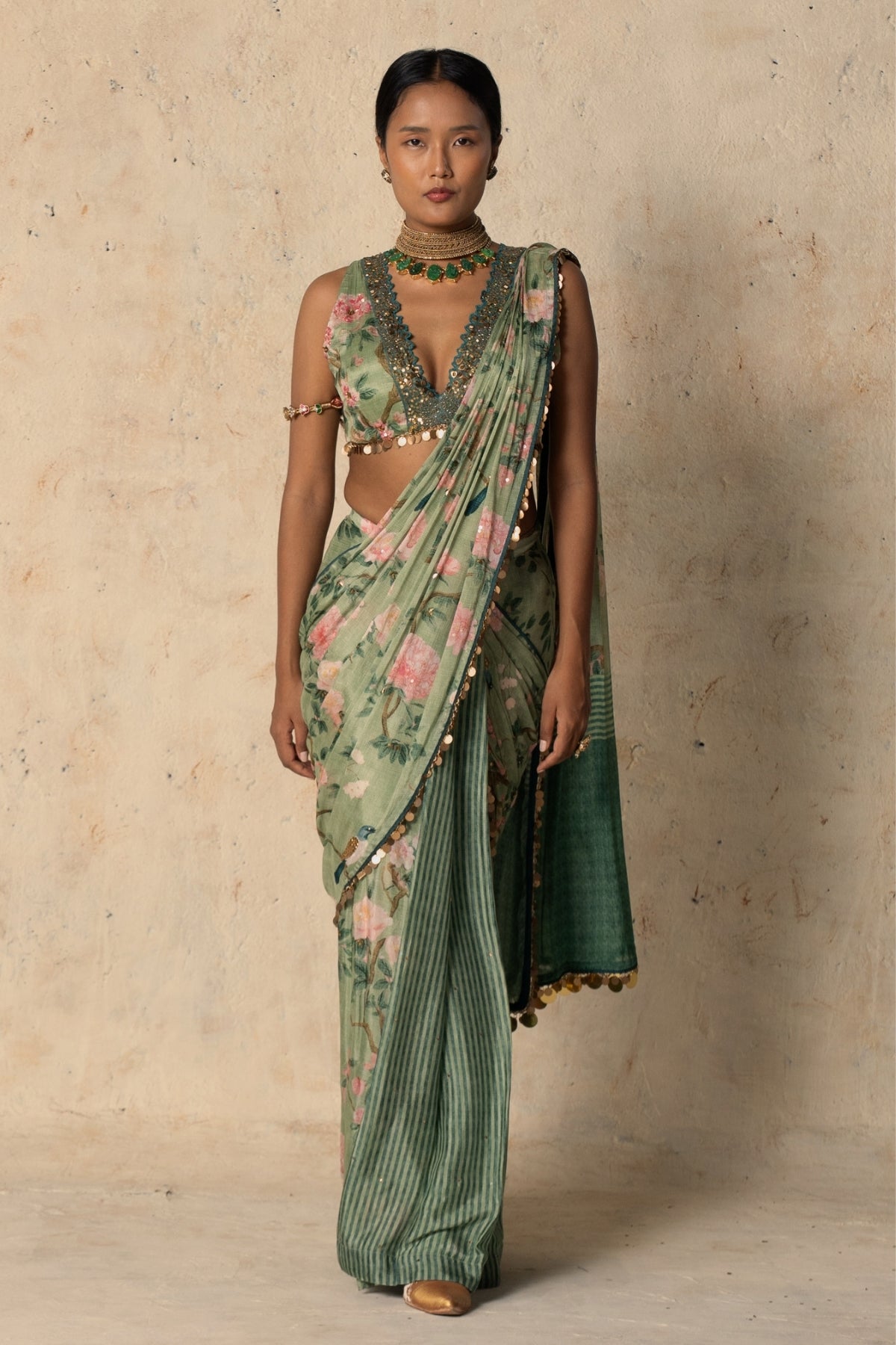 Emerald Aura Saree