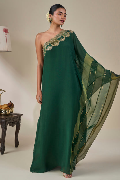 Green Celestial Moonfall Kaftan