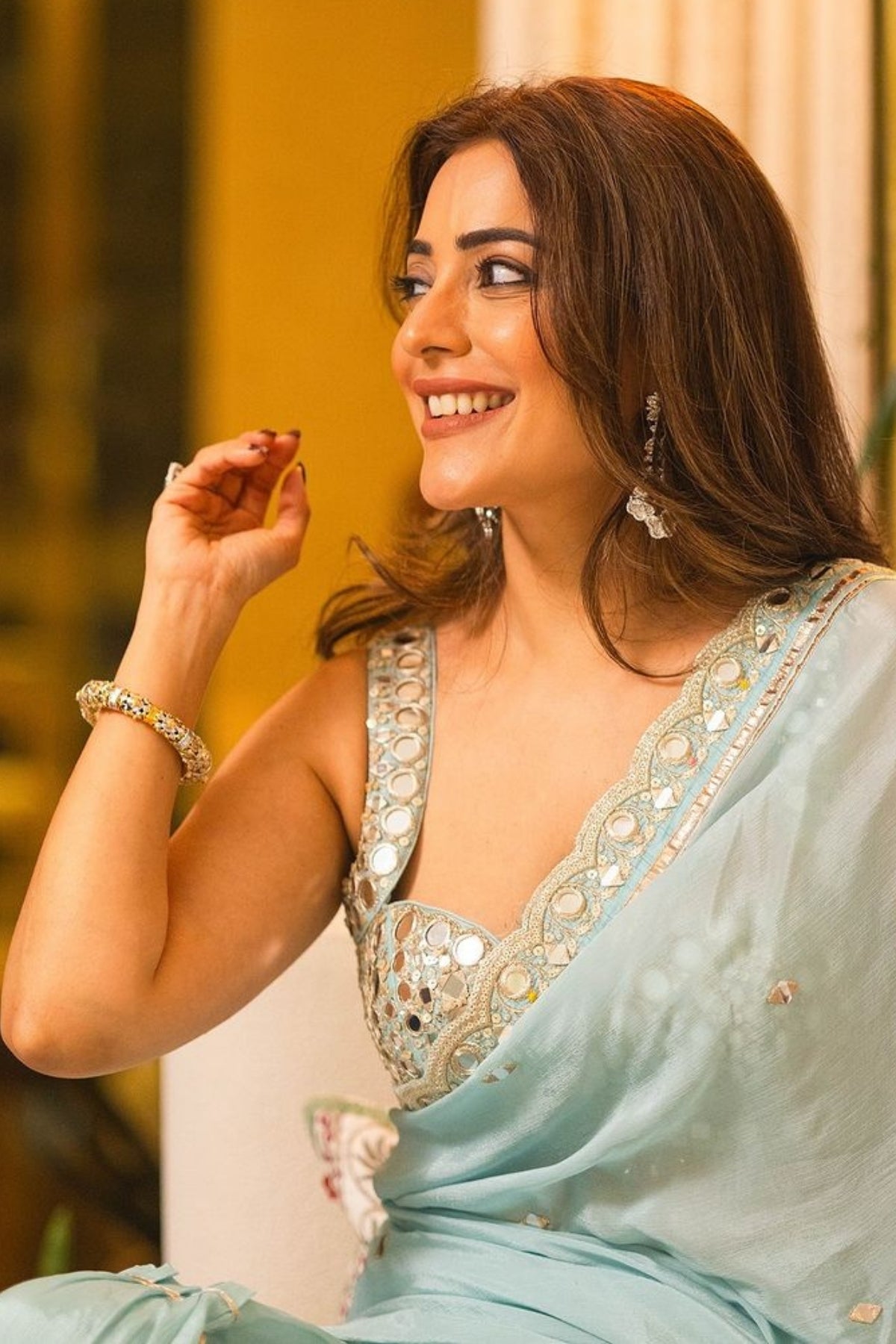 Nisha Aggarwal in Anusha Saree Set