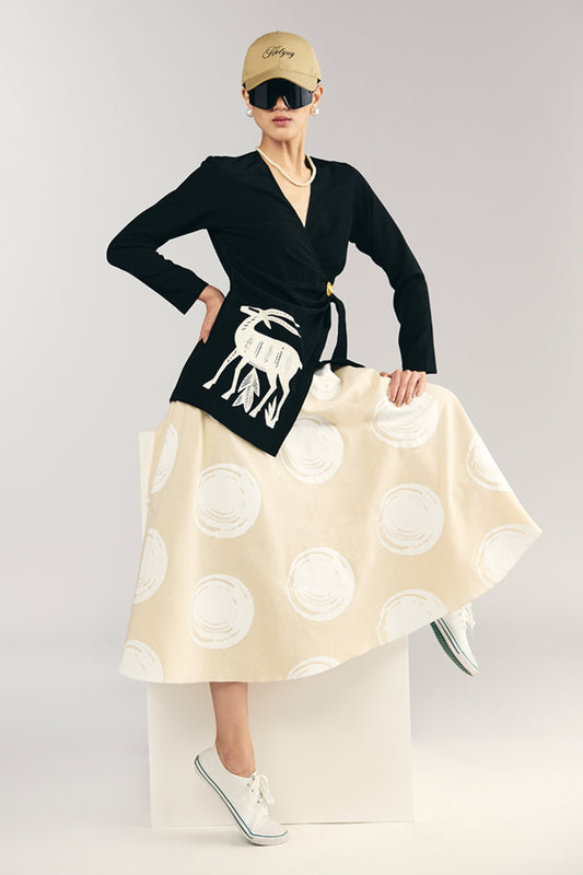 Midnight Stag Skirt Set