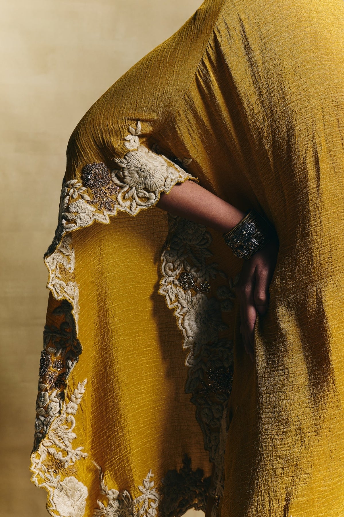 Mustard One Shoulder Top With Farshi Pants