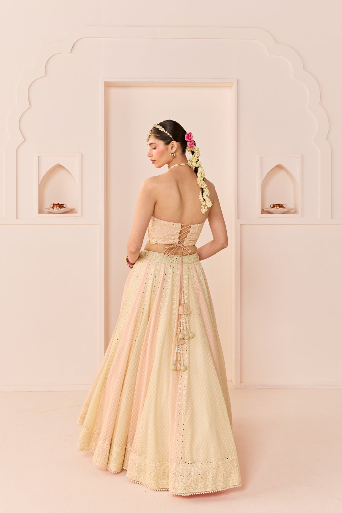 UMAIZA - CARNATION PINK  LEHENGA WITH BLOUSE AND DUPATTA