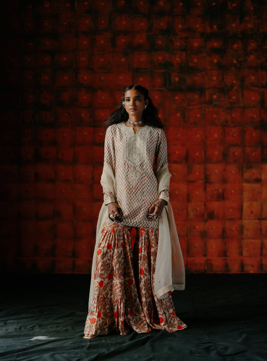Pearl sharara set