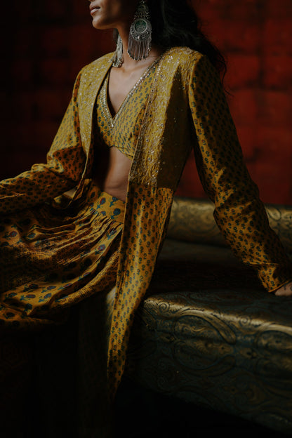 Amber lehenga set