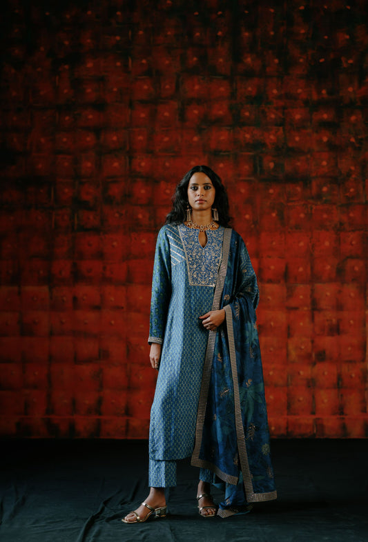 Indigo kurta set