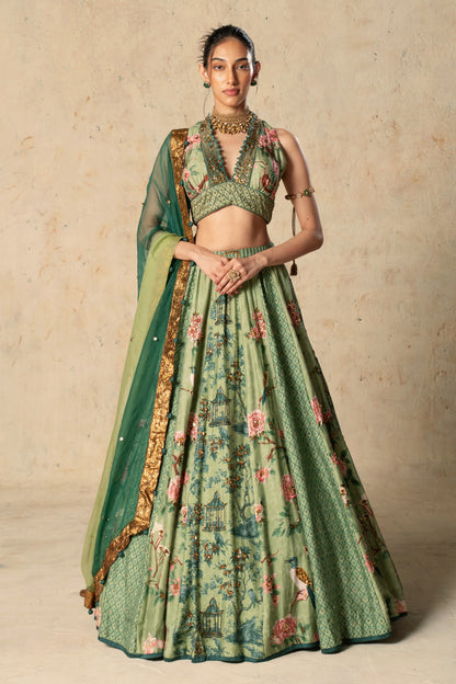Emerald symphony Lehenga Set