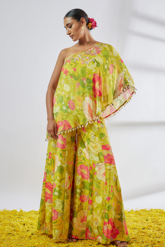Rishika One Shoulder Pant Set