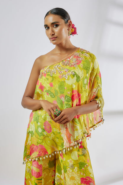 Rishika One Shoulder Pant Set