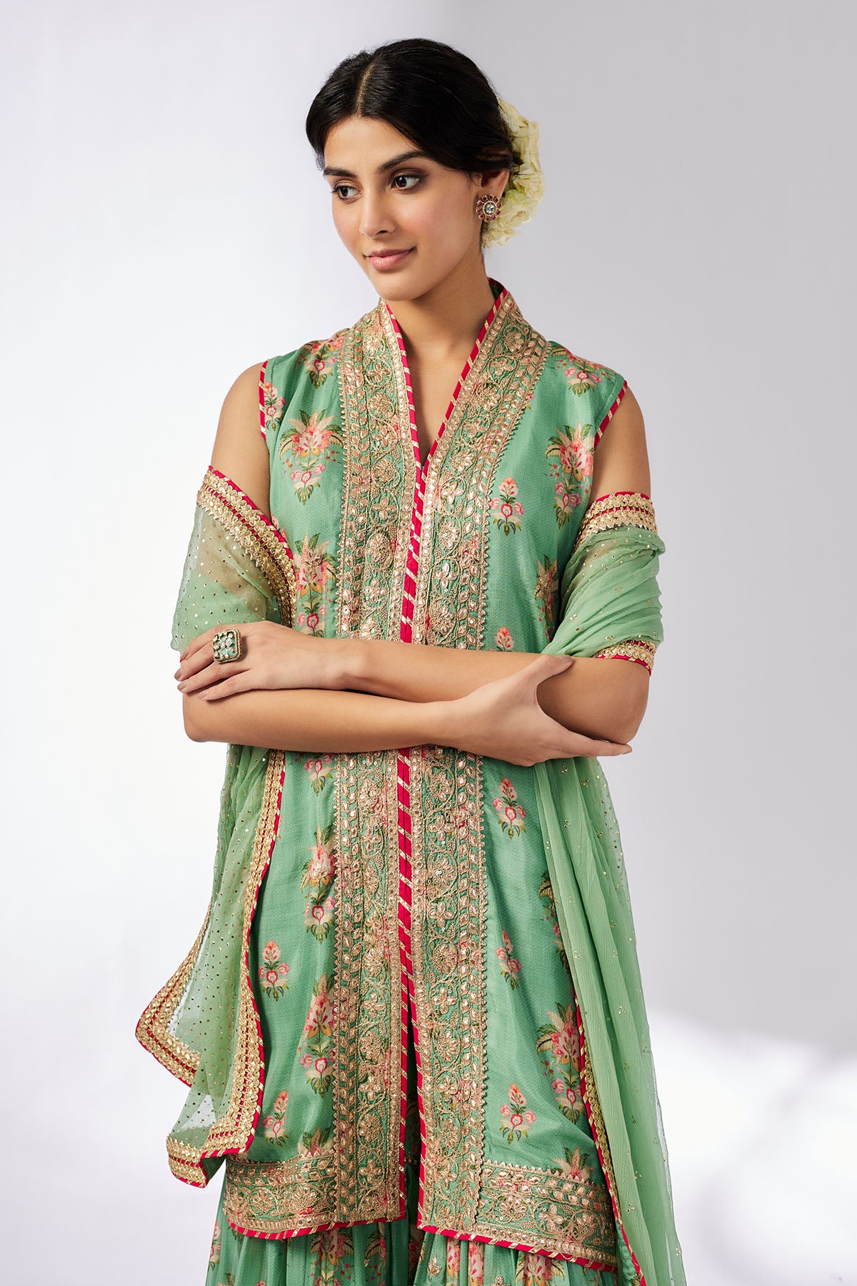 Dhriti Sleeveless Sharara Set