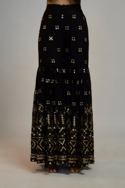 Sanya Hussane in Friya Short Kurta Sharara Set