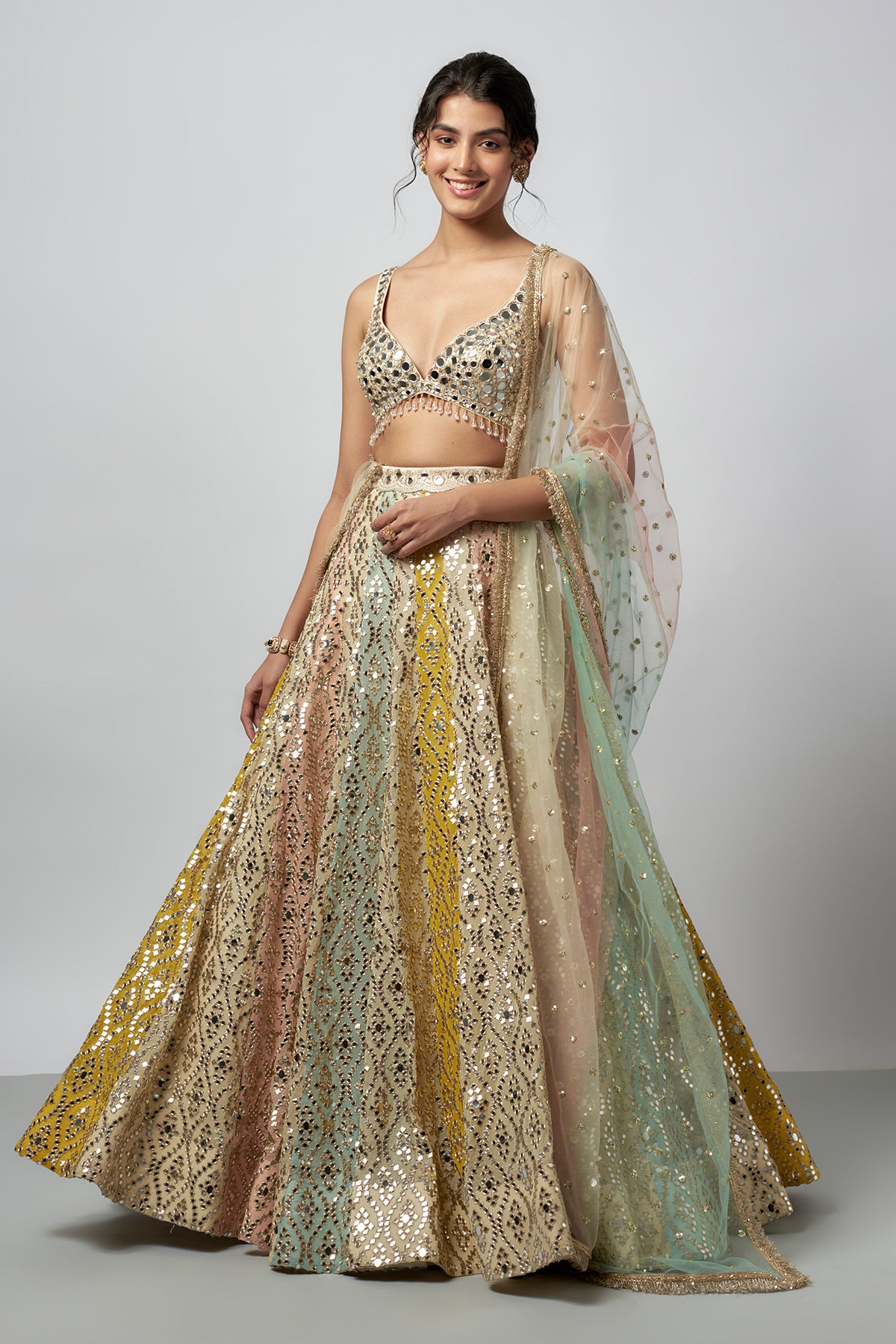 Mrunal Thakur in Ranjeeta Lehenga set