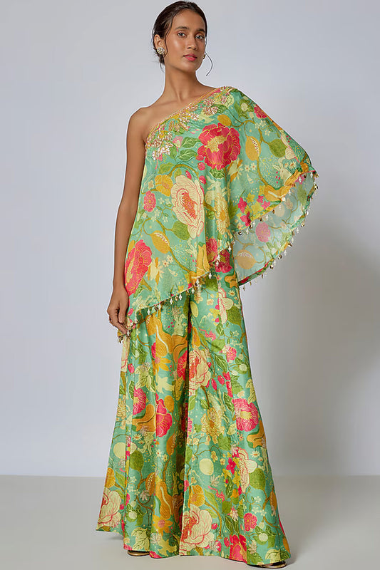 Rishika One Shoulder Pant Set